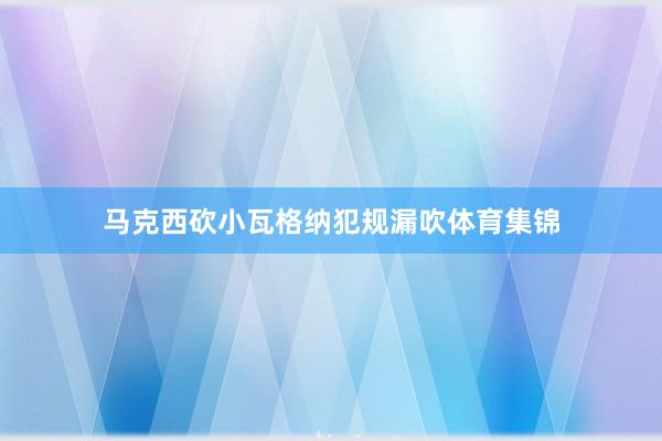马克西砍小瓦格纳犯规漏吹体育集锦