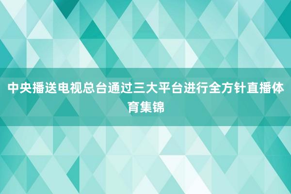 中央播送电视总台通过三大平台进行全方针直播体育集锦