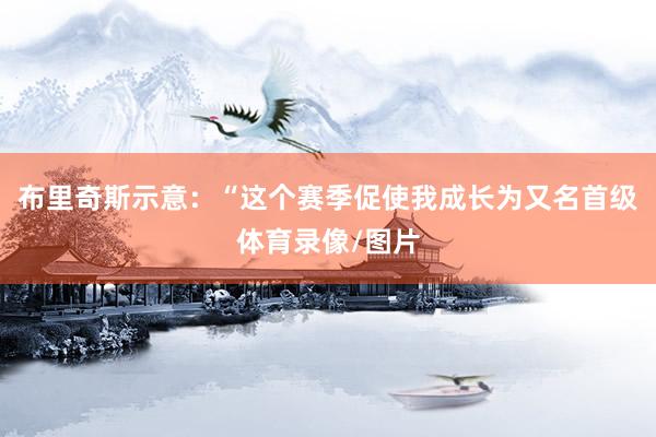 布里奇斯示意：“这个赛季促使我成长为又名首级体育录像/图片
