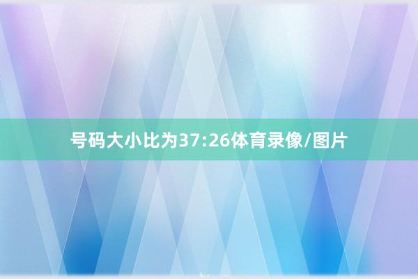 号码大小比为37:26体育录像/图片
