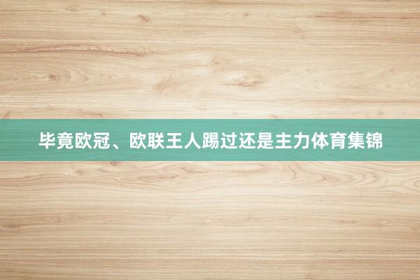 毕竟欧冠、欧联王人踢过还是主力体育集锦