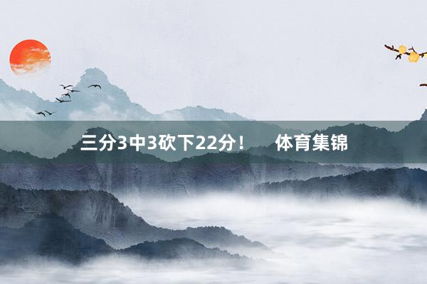 三分3中3砍下22分！    体育集锦