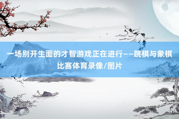 一场别开生面的才智游戏正在进行——跳棋与象棋比赛体育录像/图片