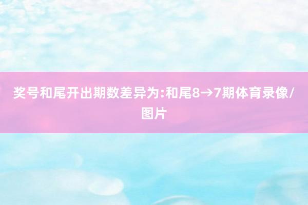 奖号和尾开出期数差异为:和尾8→7期体育录像/图片