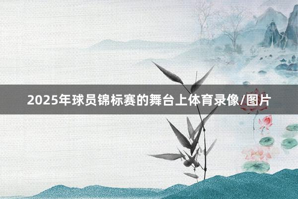 2025年球员锦标赛的舞台上体育录像/图片