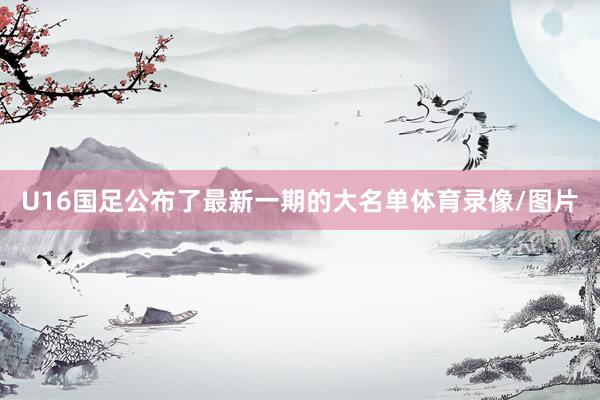 U16国足公布了最新一期的大名单体育录像/图片