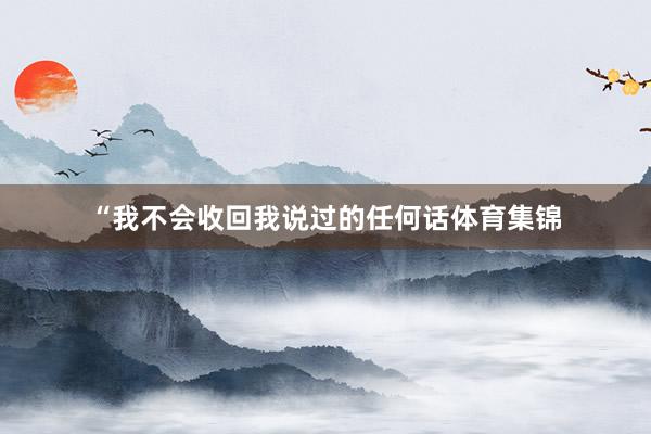“我不会收回我说过的任何话体育集锦