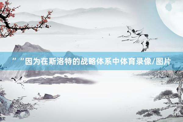 ”“因为在斯洛特的战略体系中体育录像/图片