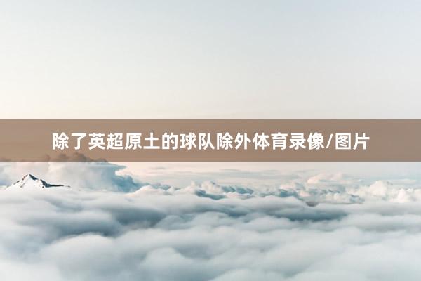 除了英超原土的球队除外体育录像/图片