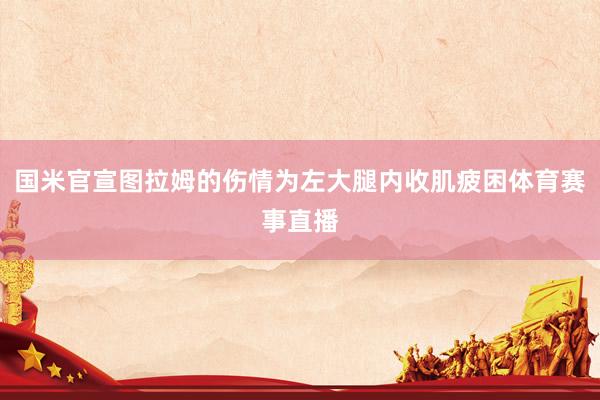 国米官宣图拉姆的伤情为左大腿内收肌疲困体育赛事直播