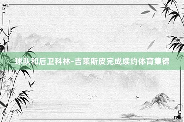 球队和后卫科林-吉莱斯皮完成续约体育集锦