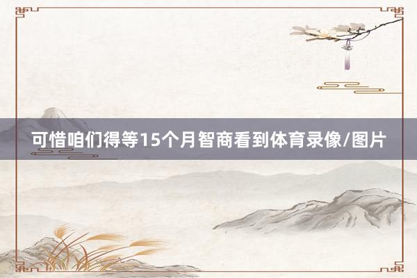 可惜咱们得等15个月智商看到体育录像/图片
