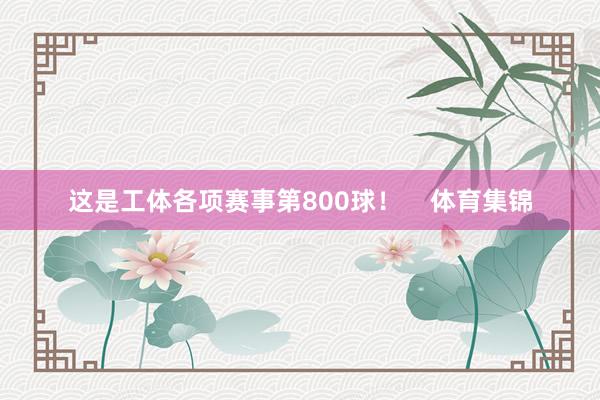 这是工体各项赛事第800球！    体育集锦