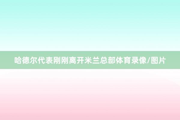 哈德尔代表刚刚离开米兰总部体育录像/图片