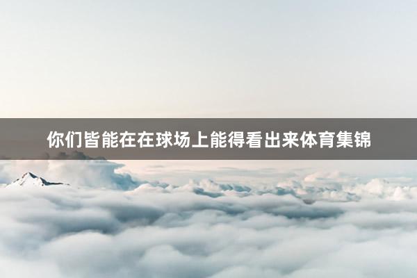你们皆能在在球场上能得看出来体育集锦