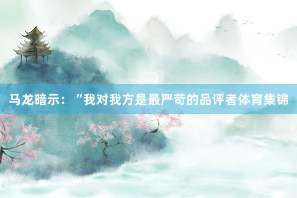 马龙暗示：“我对我方是最严苛的品评者体育集锦