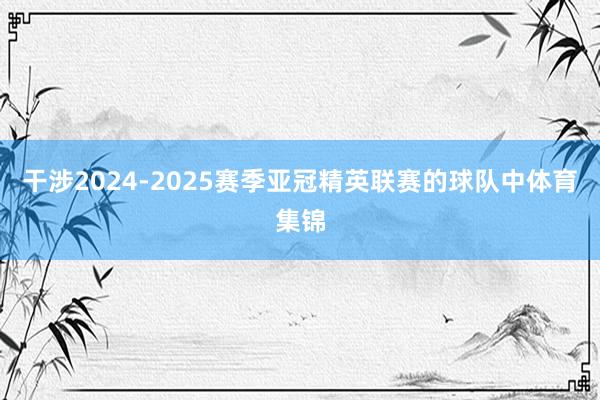 干涉2024-2025赛季亚冠精英联赛的球队中体育集锦