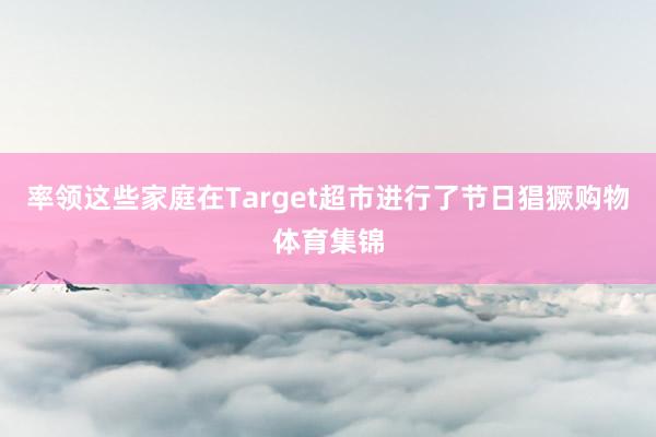 率领这些家庭在Target超市进行了节日猖獗购物体育集锦