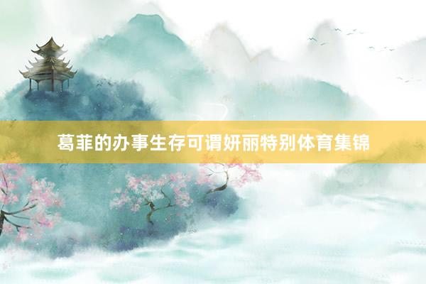 葛菲的办事生存可谓妍丽特别体育集锦