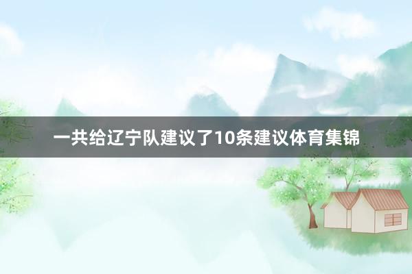 一共给辽宁队建议了10条建议体育集锦