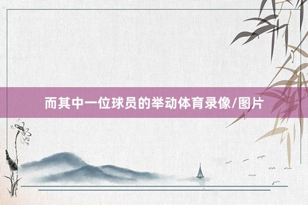 而其中一位球员的举动体育录像/图片