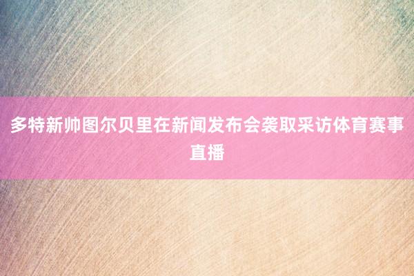 多特新帅图尔贝里在新闻发布会袭取采访体育赛事直播