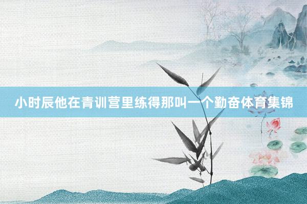 小时辰他在青训营里练得那叫一个勤奋体育集锦