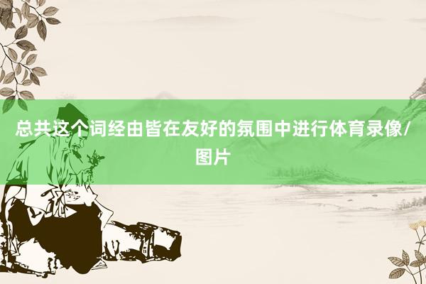 总共这个词经由皆在友好的氛围中进行体育录像/图片