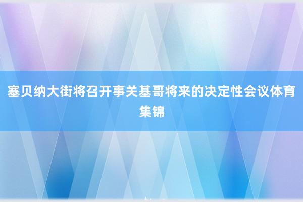 塞贝纳大街将召开事关基哥将来的决定性会议体育集锦