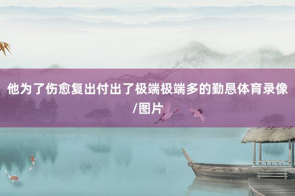 他为了伤愈复出付出了极端极端多的勤恳体育录像/图片