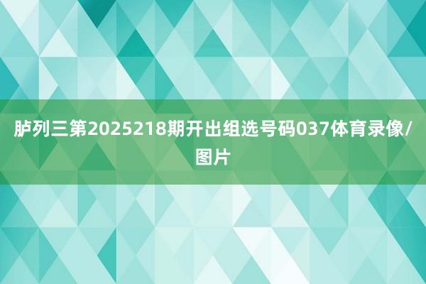 胪列三第2025218期开出组选号码037体育录像/图片