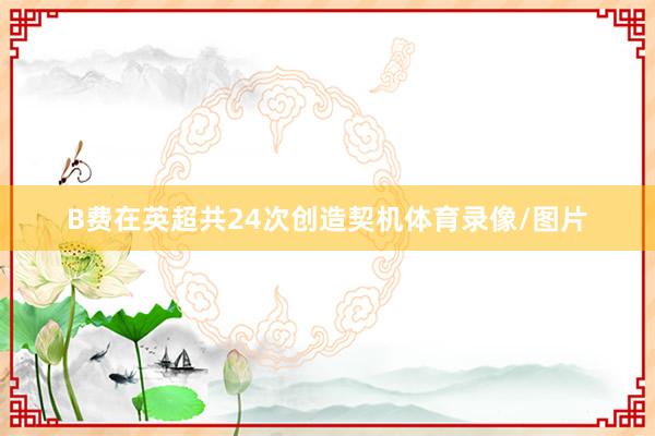 B费在英超共24次创造契机体育录像/图片